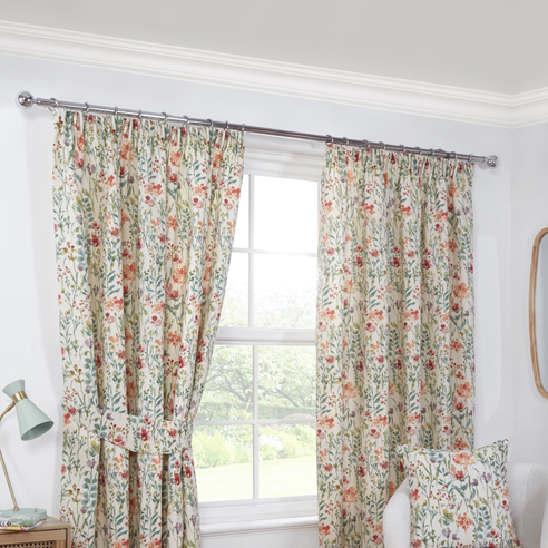 Amaryllis Pencil Pleat, Multi - Ready Made Curtains - Image 3